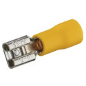 Clip femelle Debflex pré-isolé 6.3x0.8 mm jaune - 711044 - 10 pièces
