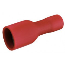 Clip femelle isolé 6.3x0.8 mm rouge - Debflex 711045 - 10 pièces