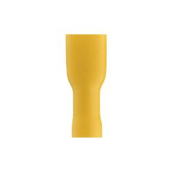 Clip femelle isolé 6.3x0.8 mm jaune - Debflex 711048 - 10 pièces