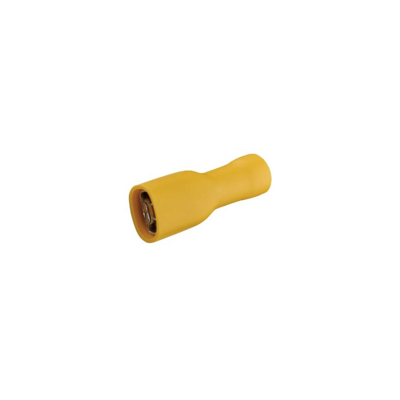 Clip femelle isolé 6.3x0.8 mm jaune - Debflex 711048 - 10 pièces Clip femelle isolé 6.3x0.8 mm jaune - Debflex 711048 - 10 pièces