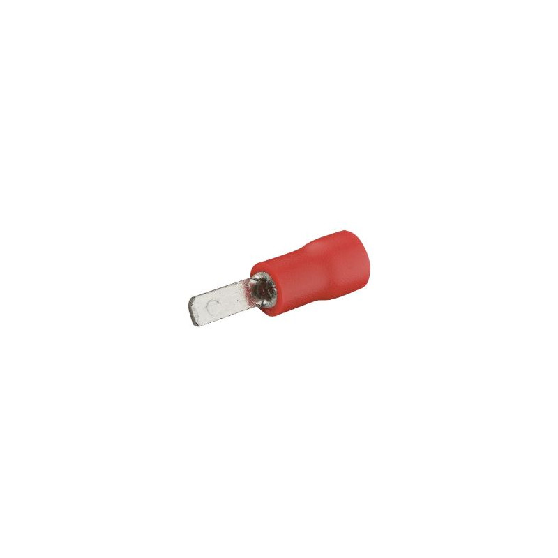 Clip mâle pré-isolé 2.8x0.8 mm rouge - Debflex 711050 - 10 pièces Clip mâle pré-isolé 2.8x0.8 mm rouge - Debflex 711050 - 10 pièces