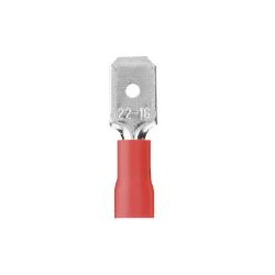 Clip mâle pré-isolé 6.3x0.8 mm rouge - Debflex 711051 - 10 pièces