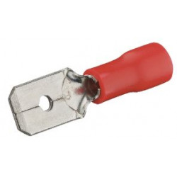 Clip mâle pré-isolé 6.3x0.8 mm rouge - Debflex 711051 - 10 pièces