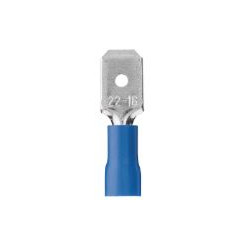 Clip mâle pré-isolé 6.3x0.8 mm bleu - Debflex 711052 - 10 pièces