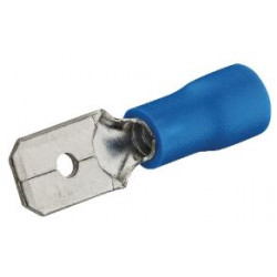 Clip mâle pré-isolé 6.3x0.8 mm bleu - Debflex 711052 - 10 pièces