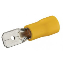 Clip mâle pré-isolé 6.3x0.8 mm jaune - Debflex 711053 - 10 pièces