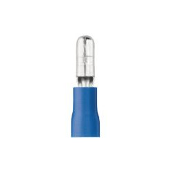 Douille cylindrique mâle pré-isolée bleue - Debflex 711060 - 10 pièces