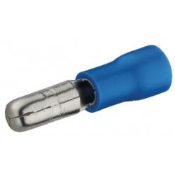 Douille cylindrique mâle pré-isolée bleue - Debflex 711060 - 10 pièces