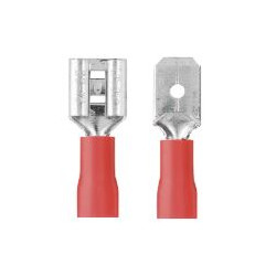 Clips mâles et femelles pré-isolés rouges - Debflex 711067 - 20 pièces