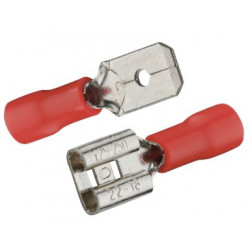 Clips mâles et femelles pré-isolés rouges - Debflex 711067 - 20 pièces