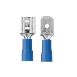 Clips mâles et femelles pré-isolés bleus - Debflex 711068 - 20 pièces