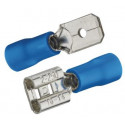 Clips mâles et femelles Debflex pré-isolés bleus - 711068 - 20 pièces