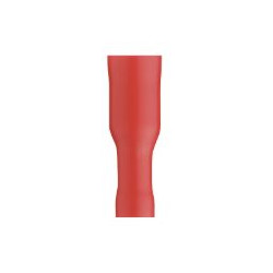 Douille cylindrique femelle pré-isolée rouge - Debflex 711081 - 10 pcs