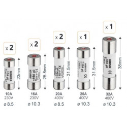 Fusible céramique avec voyant 230 à 400 V - Debflex 715006 - 8 pièces