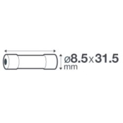Fusible céramique avec voyant 16A 400 V - Debflex 715316 - 3 pièces