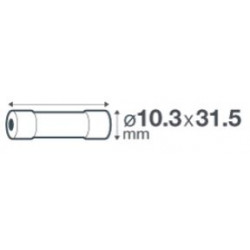 Fusible céramique avec voyant 16A 400 V - Debflex 715326 - 3 pièces