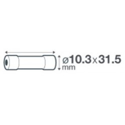 Fusible céramique avec voyant 20A 400 V - Debflex 715346 - 3 pièces