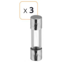 Fusible verre fusion rapide 0.5A 250 V - Debflex 715816 - 3 pièces