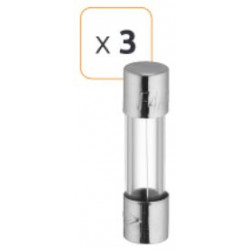 Fusible verre fusion rapide 4A 250 V - Debflex 715876 - 3 pièces