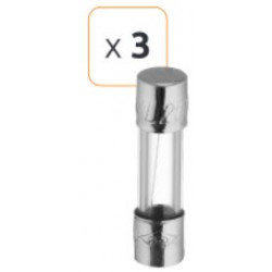 Fusible verre fusion rapide 6A 250 V - Debflex 715896 - 3 pièces