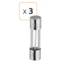 Fusible verre fusion rapide 10A 250 V - Debflex 715906 - 3 pièces