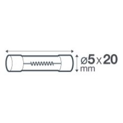 Fusible verre fusion rapide 10A 250 V - Debflex 715906 - 3 pièces