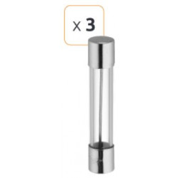 Fusible verre fusion rapide 10A 250 V - Debflex 715966 - 3 pièces