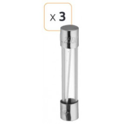Fusible verre fusion rapide 20A 250 V - Debflex 715986 - 3 pièces