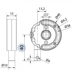 Treuil SFC 3,3/1 store screen Cherubini 90011040 tige 40 mm D10 mm