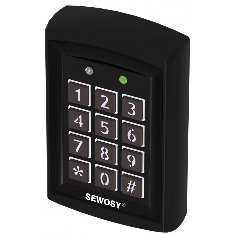 Lecteur de proximité 125 kHz noir Sewosy KRB1000-N avec clavier