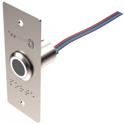 Bouton capteur infrarouge Sewosy PB19IR_E blanc/vert plaque étroite