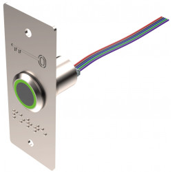 Bouton capteur infrarouge Sewosy PB19IR_E blanc/vert plaque étroite