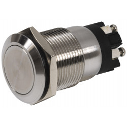 Bouton poussoir inox Sewosy PB19NO+NC_ST D19 mm bornier à vis