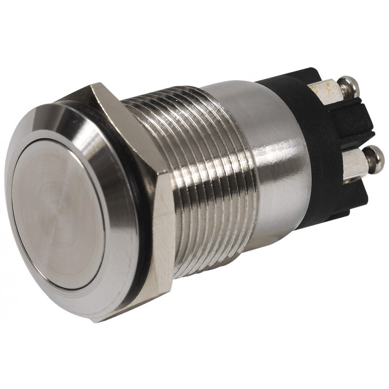 Bouton poussoir inox Sewosy PB19NO+NC_ST D19 mm bornier à vis