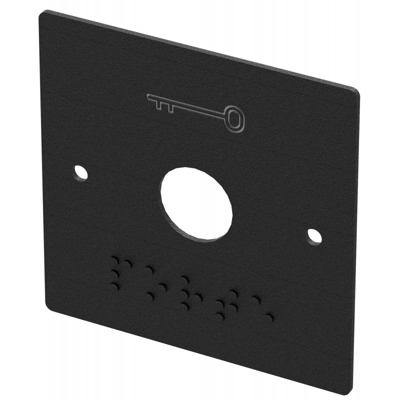 Plaque de montage inox Sewosy PBP19_B-N noire large pour gamme PB19