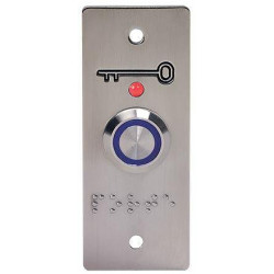 Bouton poussoir PMR Sewosy PB19_BBL3E-B12 lumineux bleu plaque étroite
