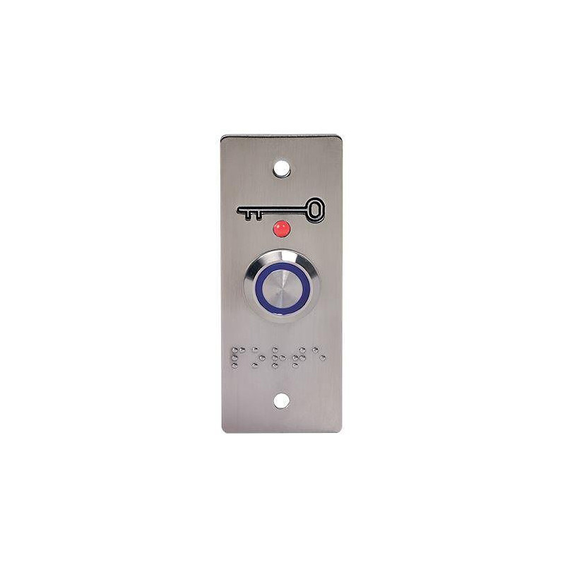 Bouton poussoir PMR Sewosy PB19_BBL3E-B12 lumineux bleu plaque étroite
