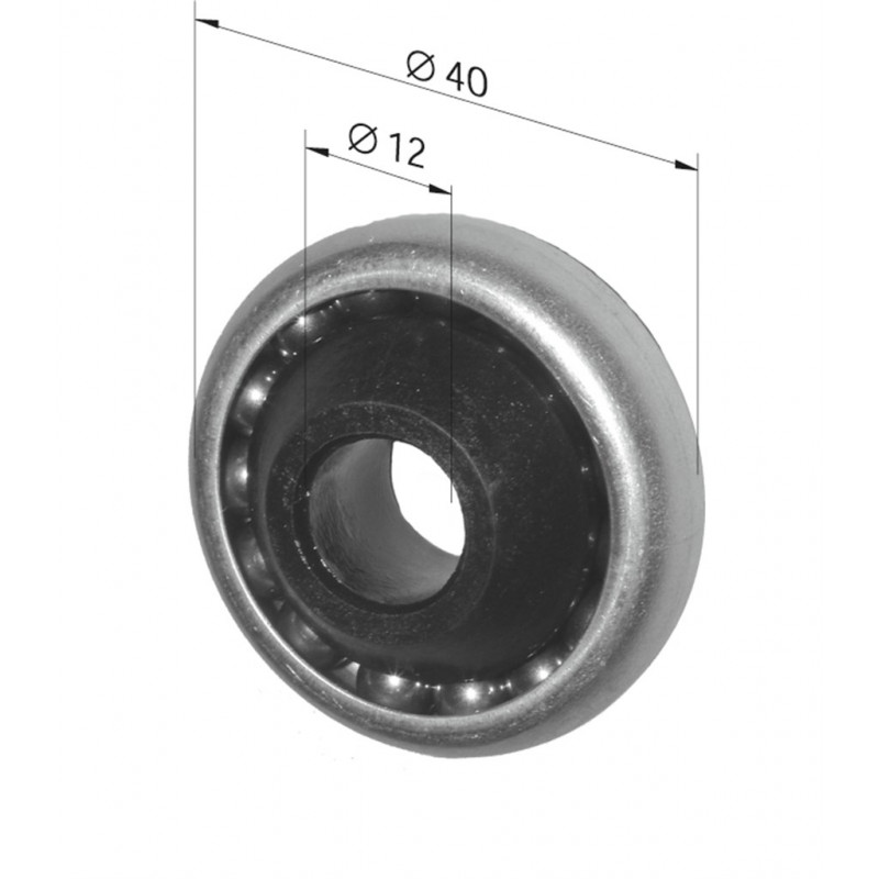Roulement a bille volet roulant 40 mm pour embout EAX8160 axe 60 Roulement a bille volet roulant 40 mm pour embout EAX8160 axe 60