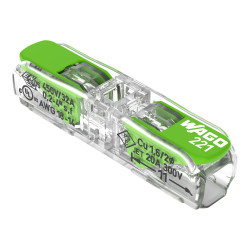 Borne à leviers pour 2 fils tous types 4mm² Wago 221-2431