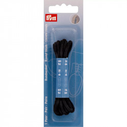 Lacets noirs ronds 3mm X 75cm - Prym 974820