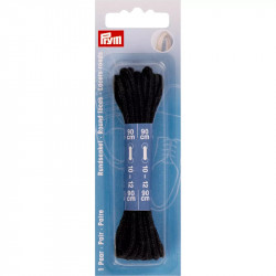 Lacets noirs ronds 3mm X 120cm - Prym 974840