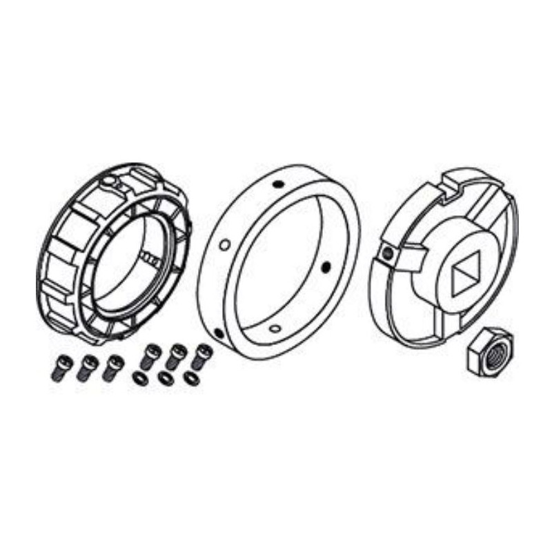 Jeu d'adaptation Simu Ø 168 mm pour moteur T8 -T9 Jeu d'adaptation Simu Ø 168 mm pour moteur T8 -T9