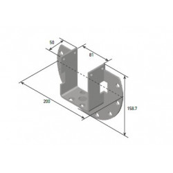 Support moteur Gaposa  – Compatible XQ8M / XQ8P