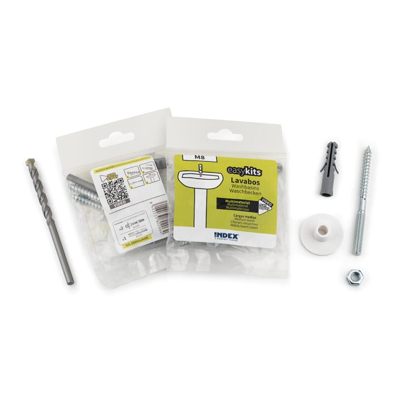 EasyKits Index Lavabos filetage M8 EKMULAV08 - Sachet de 2 pièces