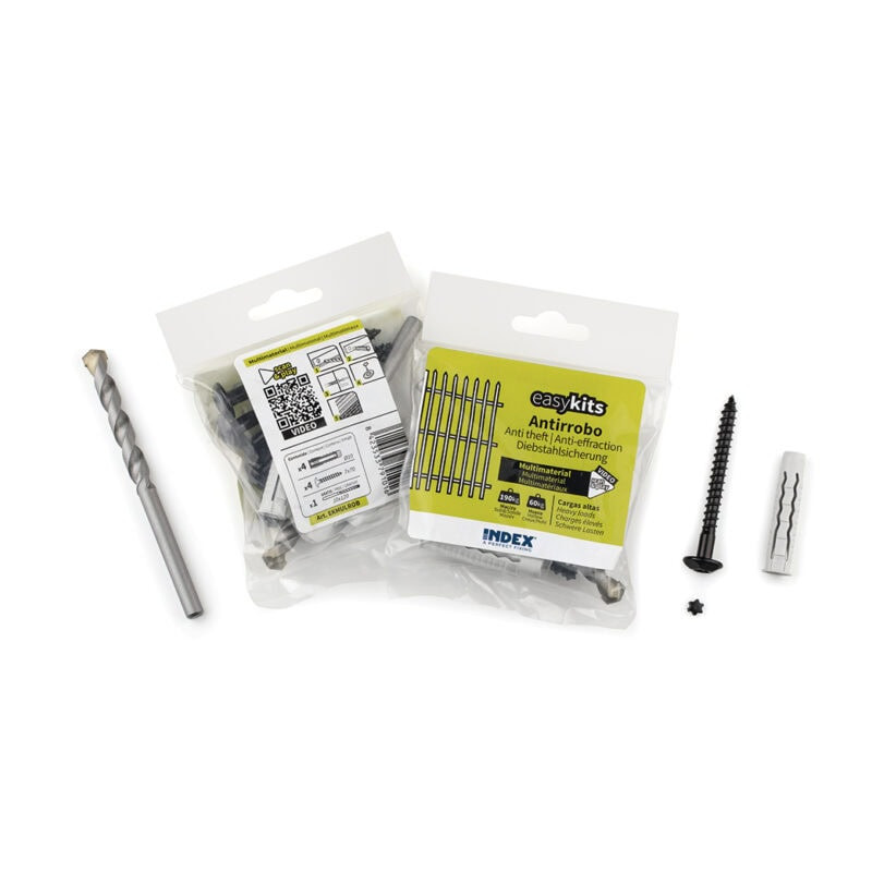 EasyKits Index Attaches anti-effraction EKMULROB - Sachet de 4 pièces