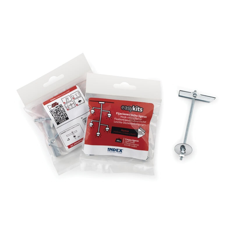 EasyKits Index Fixations légères plafond EKHUEFTL - Sachet 2 pièces