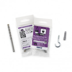 EasyKits Index Crochets pour plafond EKMACFTG - Sachet de 4 pièces