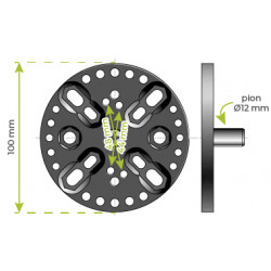 Support moteur Somfy LT50-LT60 CSI store pion 12