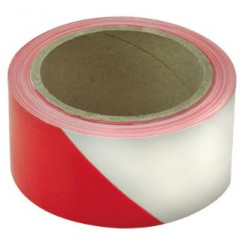 Ruban de signalisation chevrons rouges/blancs 100 m Mondelin 801000