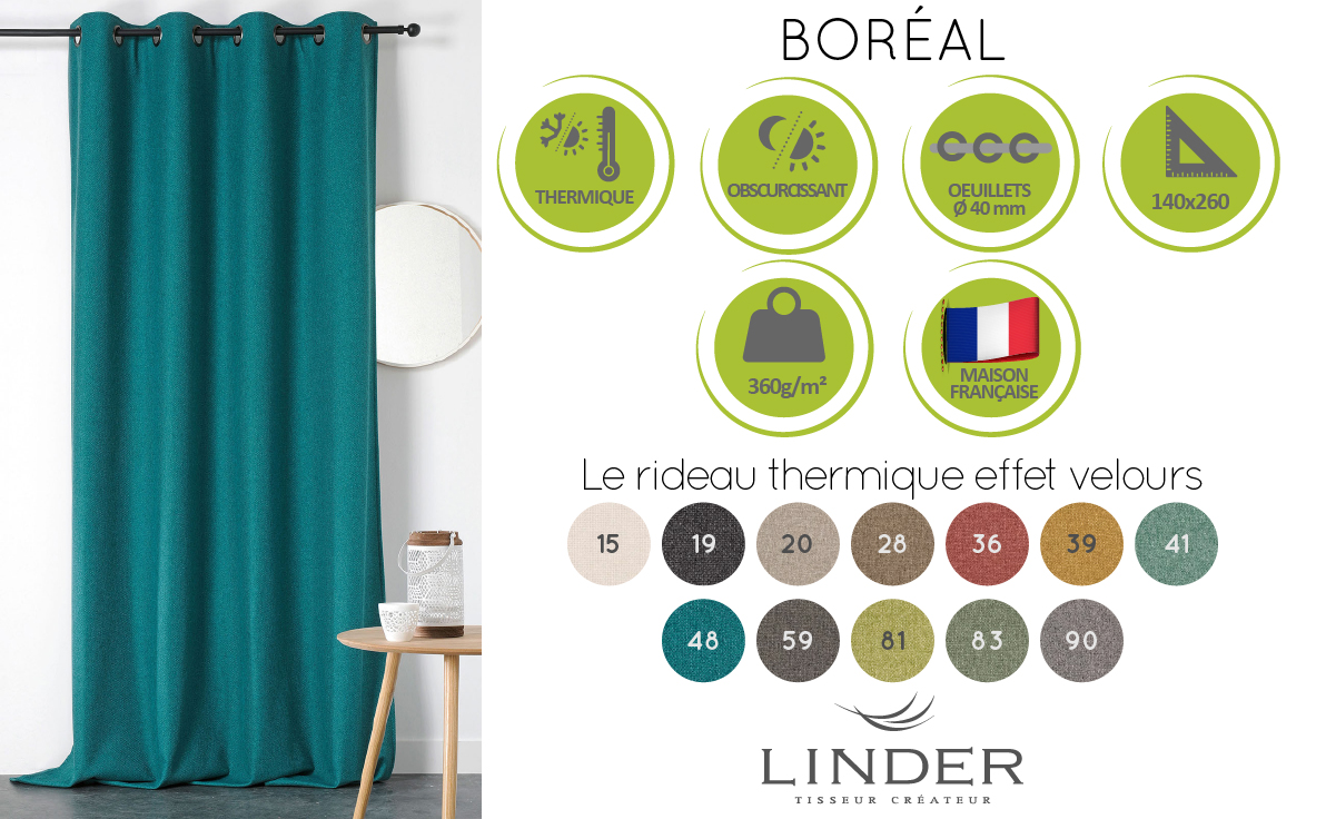 Rideau Thermique Linder Boreal